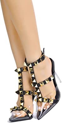 Cape Robbin Agnes transparent stiletto women's shoes, one foot sexy toe pointed